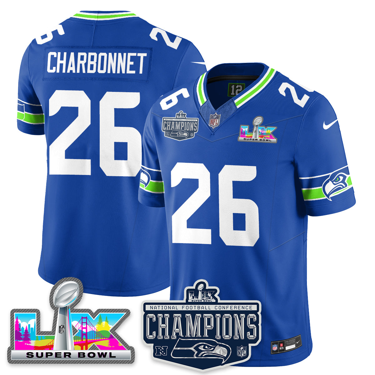 SEA 2025 NFC Champions Vapor Limited Jersey - All Stitched-DTD