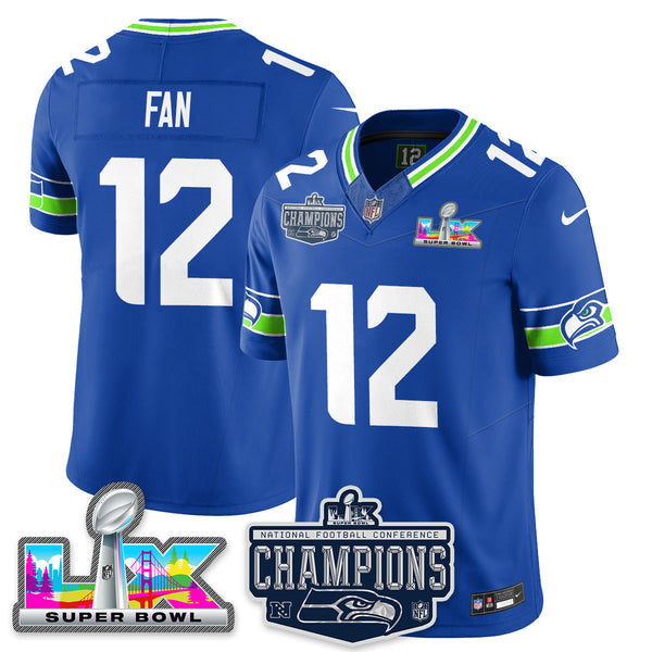 SEA 2025 Vapor Limited Jersey - NFC Champions Limited Patch - All Stitched n10-DTD