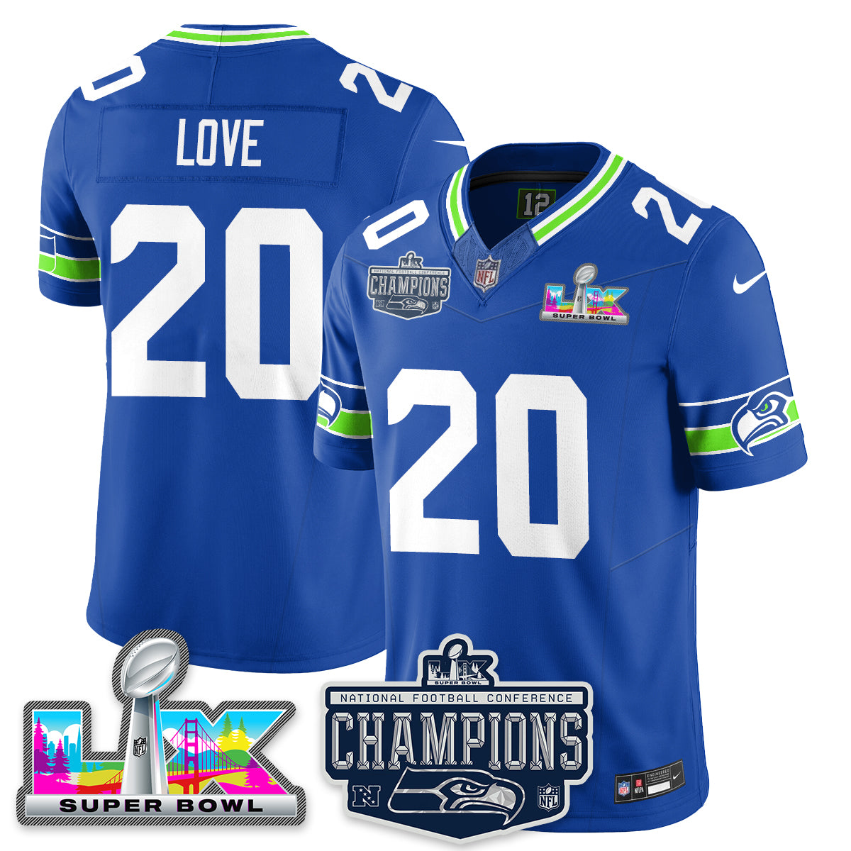 SEA 2025 NFC Champions Vapor Limited Jersey - All Stitched-DTD
