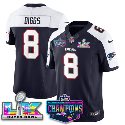 NE 2025 Vapor Jersey - AFC Champions Limited Patch - All Stitched-DTD