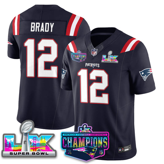 NE 2025 Vapor Jersey - AFC Champions Limited Patch - All Stitched-DTD
