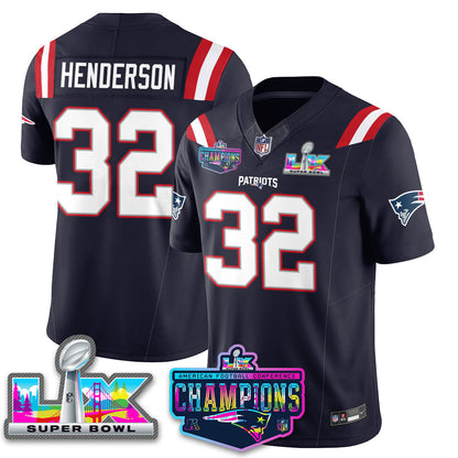 NE 2025 Vapor Jersey - AFC Champions Limited Patch - All Stitched-DTD