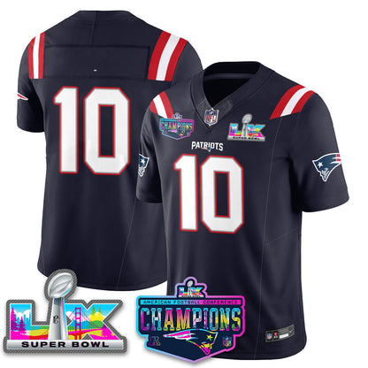 NE 2025 Vapor Jersey - AFC Champions Limited Patch - All Stitched-DTD