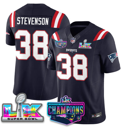NE 2025 Vapor Jersey - AFC Champions Limited Patch - All Stitched-DTD