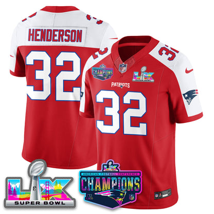NE 2025 Vapor Jersey - AFC Champions Limited Patch - All Stitched-DTD