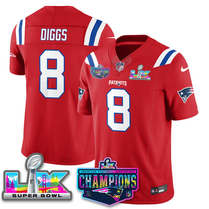 NE 2025 Vapor Jersey - AFC Champions Limited Patch - All Stitched-DTD