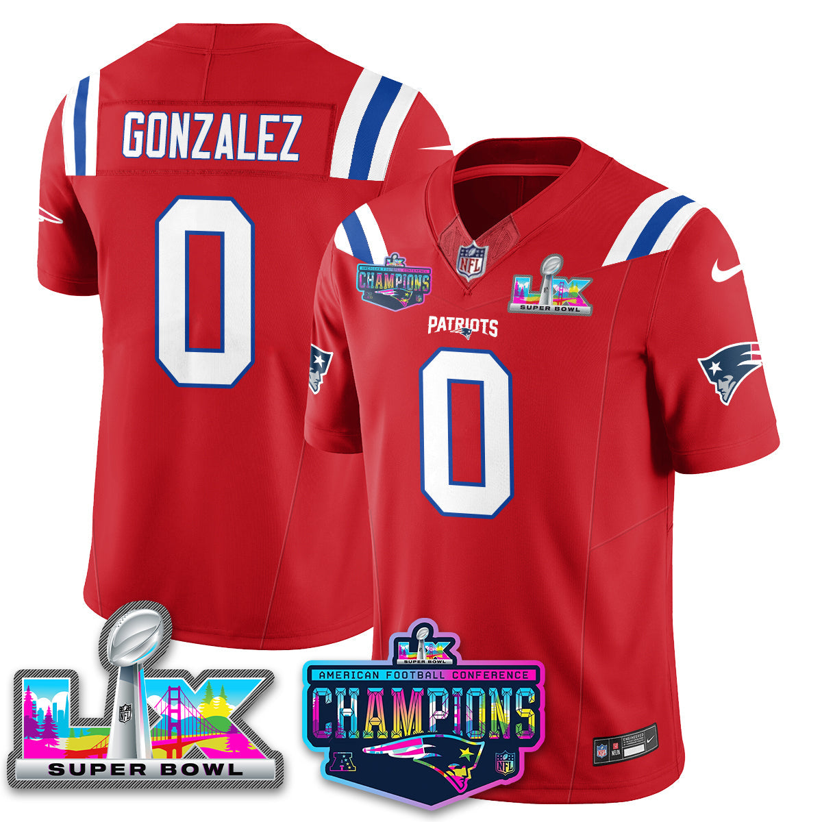 NE 2025 Vapor Jersey - AFC Champions Limited Patch - All Stitched-DTD