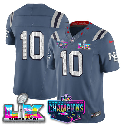 NE 2025 Vapor Jersey - AFC Champions Limited Patch - All Stitched-DTD