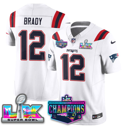 NE 2025 Vapor Jersey - AFC Champions Limited Patch - All Stitched-DTD