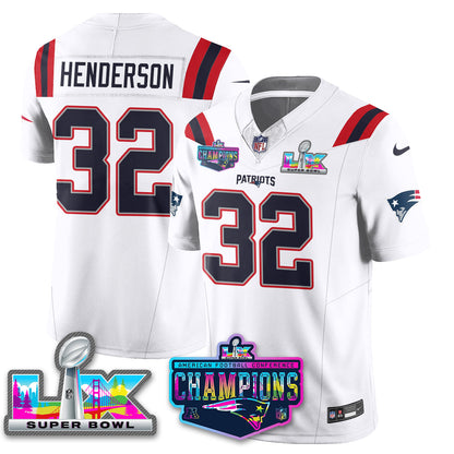 NE 2025 Vapor Jersey - AFC Champions Limited Patch - All Stitched-DTD