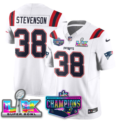 NE 2025 Vapor Jersey - AFC Champions Limited Patch - All Stitched-DTD