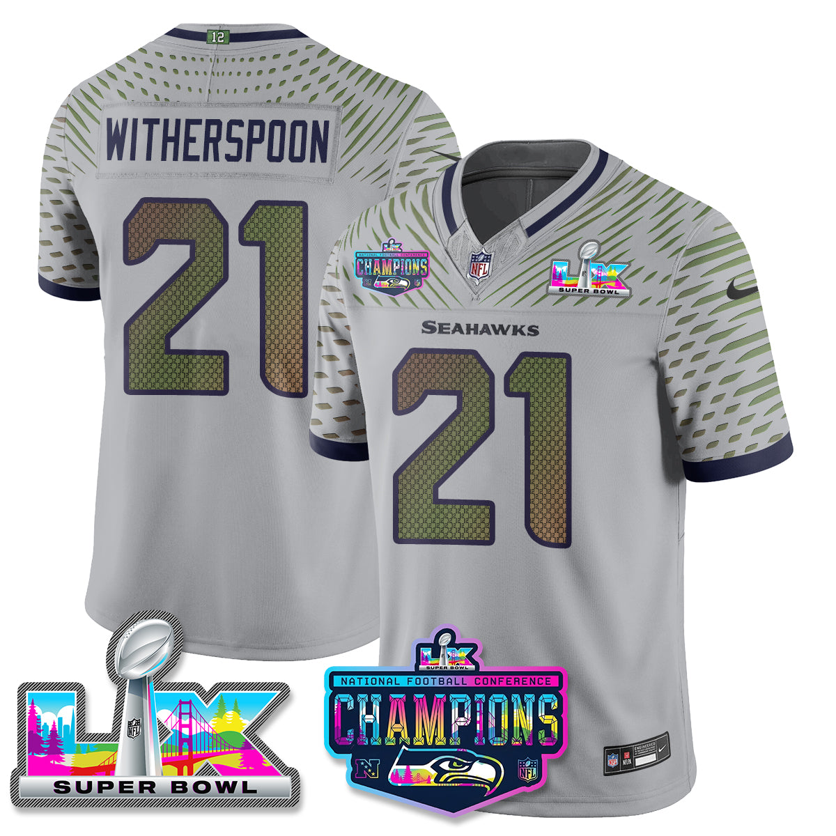 SEA 2025 Vapor Limited Jersey - NFC Champions Limited Patch - All Stitched-DTD
