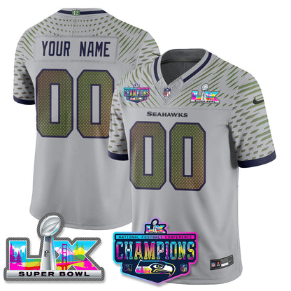 Custom SEA 2025 Vapor Limited Jersey - NFC Champions Limited Patch - All Stitched-DTD