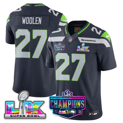 SEA 2025 Vapor Limited Jersey - NFC Champions Limited Patch - All Stitched-DTD