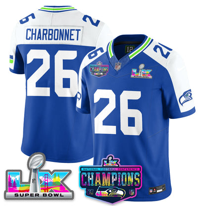 SEA 2025 Vapor Limited Jersey - NFC Champions Limited Patch - All Stitched-DTD