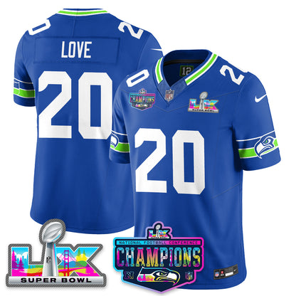 SEA 2025 Vapor Limited Jersey - NFC Champions Limited Patch - All Stitched-DTD