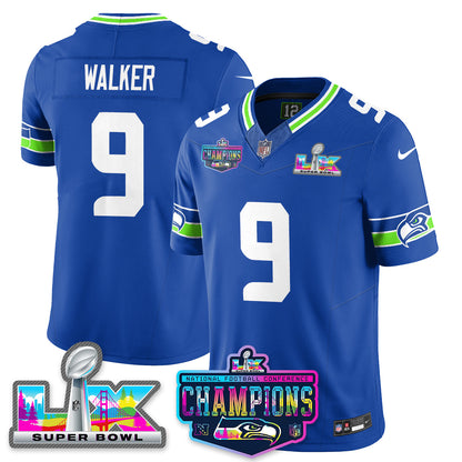 SEA 2025 Vapor Limited Jersey - NFC Champions Limited Patch - All Stitched-DTD
