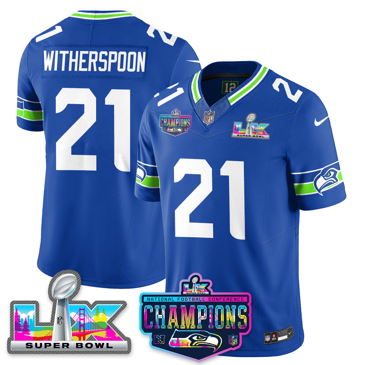SEA 2025 Vapor Limited Jersey - NFC Champions Limited Patch - All Stitched-DTD