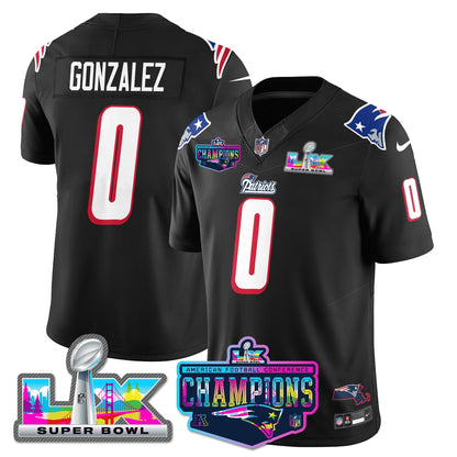 NE 1996 Throwback Limited Vapor Jersey - 2025 AFC Champions Limited Patch - All Stitched-DTD
