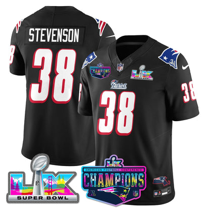 NE 1996 Throwback Limited Vapor Jersey - 2025 AFC Champions Limited Patch - All Stitched-DTD