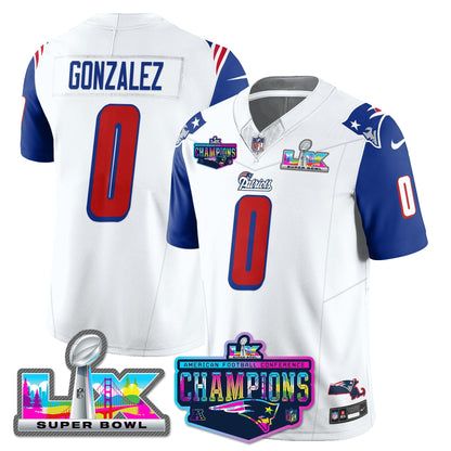 NE 1996 Throwback Limited Vapor Jersey - 2025 AFC Champions Limited Patch - All Stitched-DTD