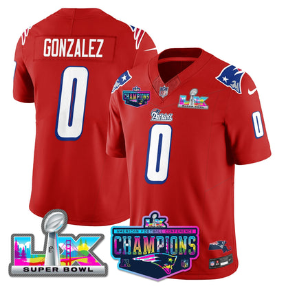 NE 1996 Throwback Limited Vapor Jersey - 2025 AFC Champions Limited Patch - All Stitched-DTD
