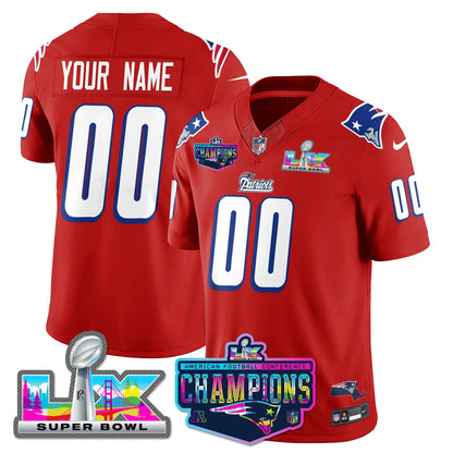 NE 1996 Throwback Limited Vapor Jersey - 2025 AFC Champions Limited Patch - All Stitched-DTD
