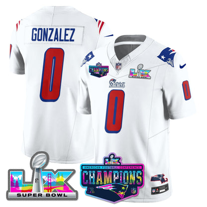 NE 1996 Throwback Limited Vapor Jersey - 2025 AFC Champions Limited Patch - All Stitched-DTD