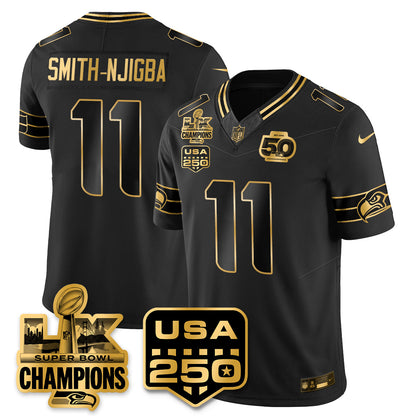 SEA SBLX Champs & US 250th Patch Vapor Limited Jersey - All Stitched-DTD
