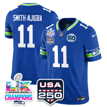 SEA SBLX Champs & US 250th Patch Vapor Limited Jersey - All Stitched-DTD