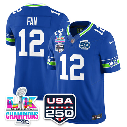 SEA Super Bowl LX Champions Jersey - All Stitched N1-DTD