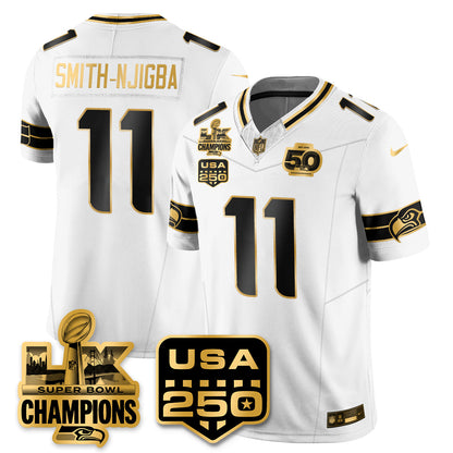 SEA SBLX Champs & US 250th Patch Vapor Limited Jersey - All Stitched-DTD