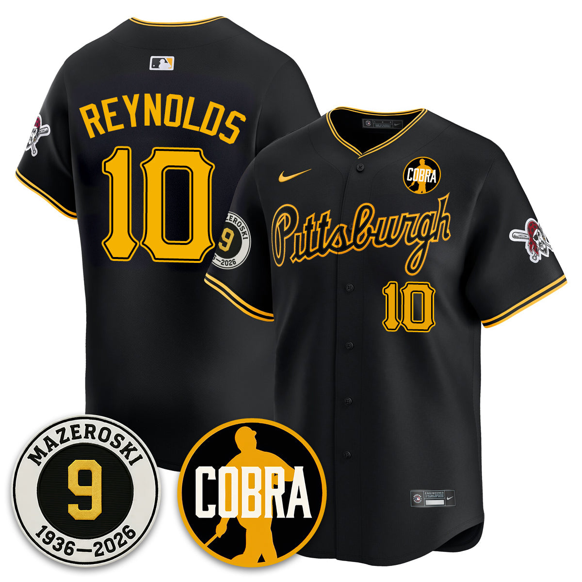 PIT Memories Vapor Limited Jersey - Bill Mazeroski Patch - All Stitched-DTD