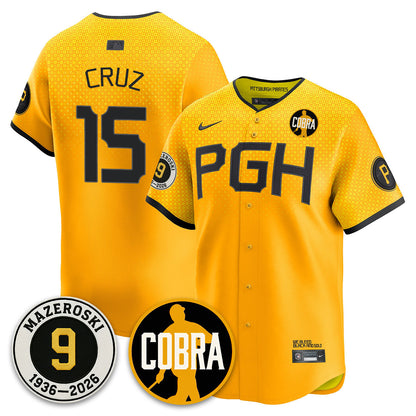 PIT Memories Vapor Limited Jersey - Bill Mazeroski Patch - All Stitched-DTD