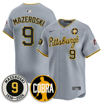 PIT Memories Vapor Limited Jersey - Bill Mazeroski Patch - All Stitched-DTD