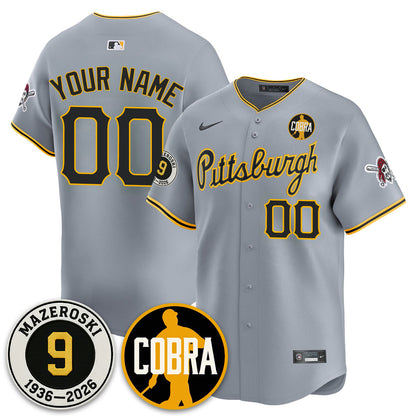 PIT Memories Vapor Limited Custom Jersey - Bill Mazeroski Patch - All Stitched-DTD