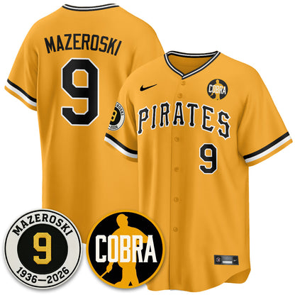 PIT Memories Vapor Limited Jersey - Bill Mazeroski Patch - All Stitched-DTD