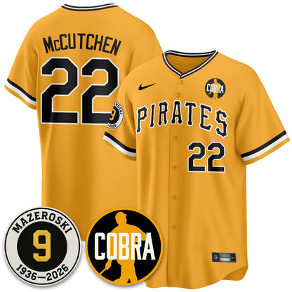 PIT Memories Vapor Limited Jersey - Bill Mazeroski Patch - All Stitched-DTD