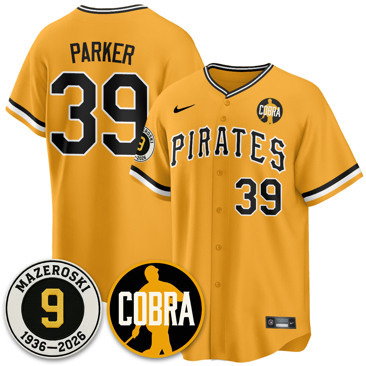 PIT Memories Vapor Limited Jersey - Bill Mazeroski Patch - All Stitched-DTD