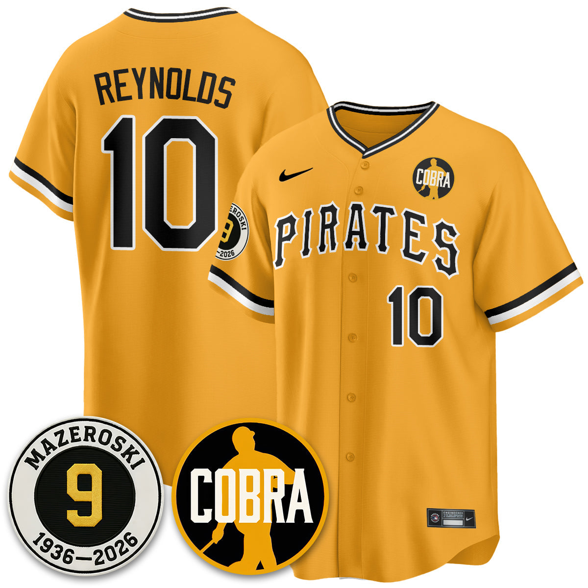 PIT Memories Vapor Limited Jersey - Bill Mazeroski Patch - All Stitched-DTD