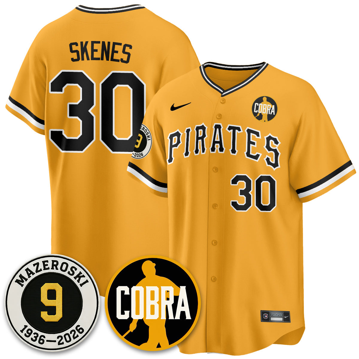 PIT Memories Vapor Limited Jersey - Bill Mazeroski Patch - All Stitched-DTD