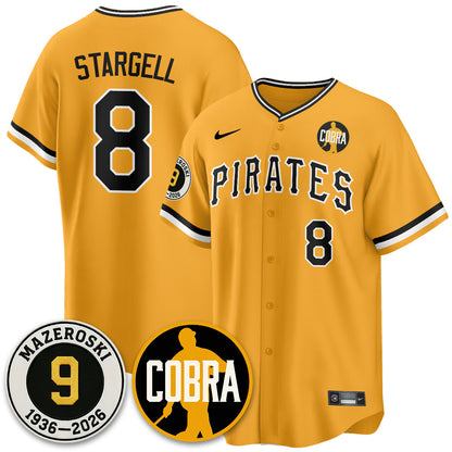 PIT Memories Vapor Limited Jersey - Bill Mazeroski Patch - All Stitched-DTD
