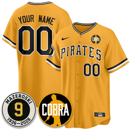 PIT Memories Vapor Limited Custom Jersey - Bill Mazeroski Patch - All Stitched-DTD