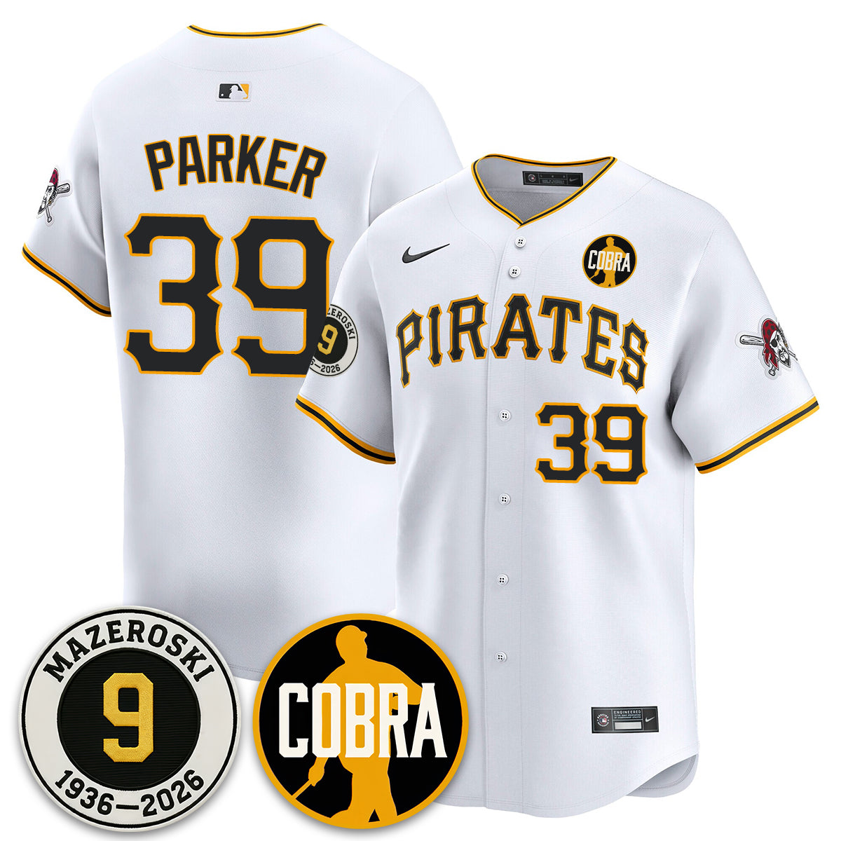 PIT Memories Vapor Limited Jersey - Bill Mazeroski Patch - All Stitched-DTD