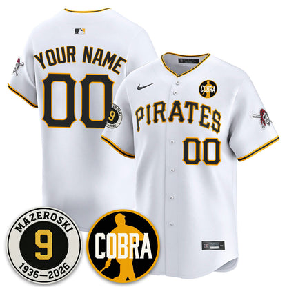 PIT Memories Vapor Limited Custom Jersey - Bill Mazeroski Patch - All Stitched-DTD