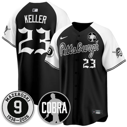 PIT Memories Vapor Limited Gothic Jersey - Bill Mazeroski Patch - All Stitched-DTD