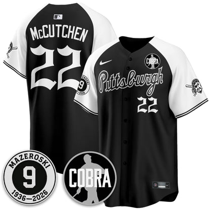 PIT Memories Vapor Limited Gothic Jersey - Bill Mazeroski Patch - All Stitched-DTD