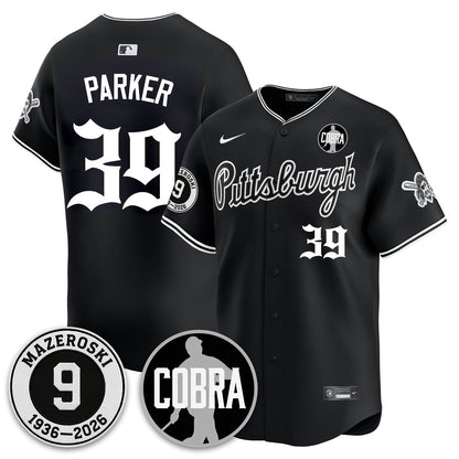 PIT Memories Vapor Limited Gothic Jersey - Bill Mazeroski Patch - All Stitched-DTD