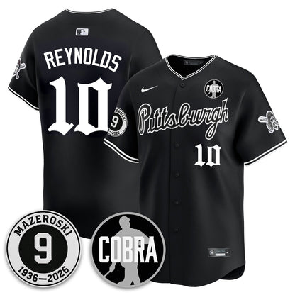 PIT Memories Vapor Limited Gothic Jersey - Bill Mazeroski Patch - All Stitched-DTD