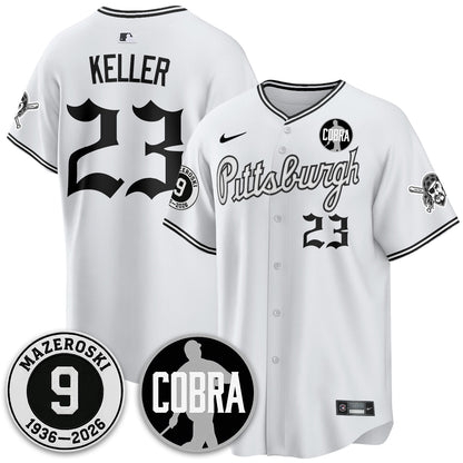 PIT Memories Vapor Limited Gothic Jersey - Bill Mazeroski Patch - All Stitched-DTD
